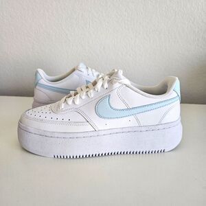 NEW Nike | Court Vision Alta In Glacier Blue White Sneakers, Womens 10